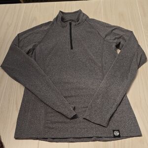 REI Co-op Heather Gray Top Pullover 1/4 Zip Small -A008